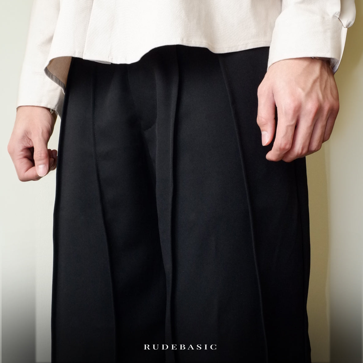 RUDEBASIC - Ryu Quarter Relaxed Wide Pants | Unisex