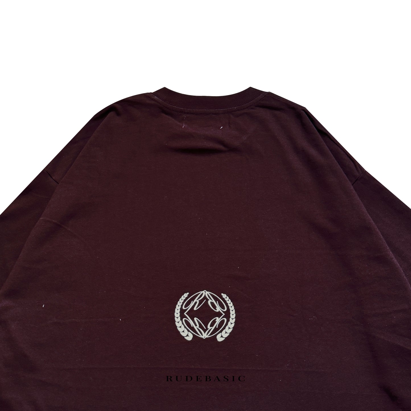 RUDEBASIC - Uni Burgundy Oversized Tee | Heavy weight