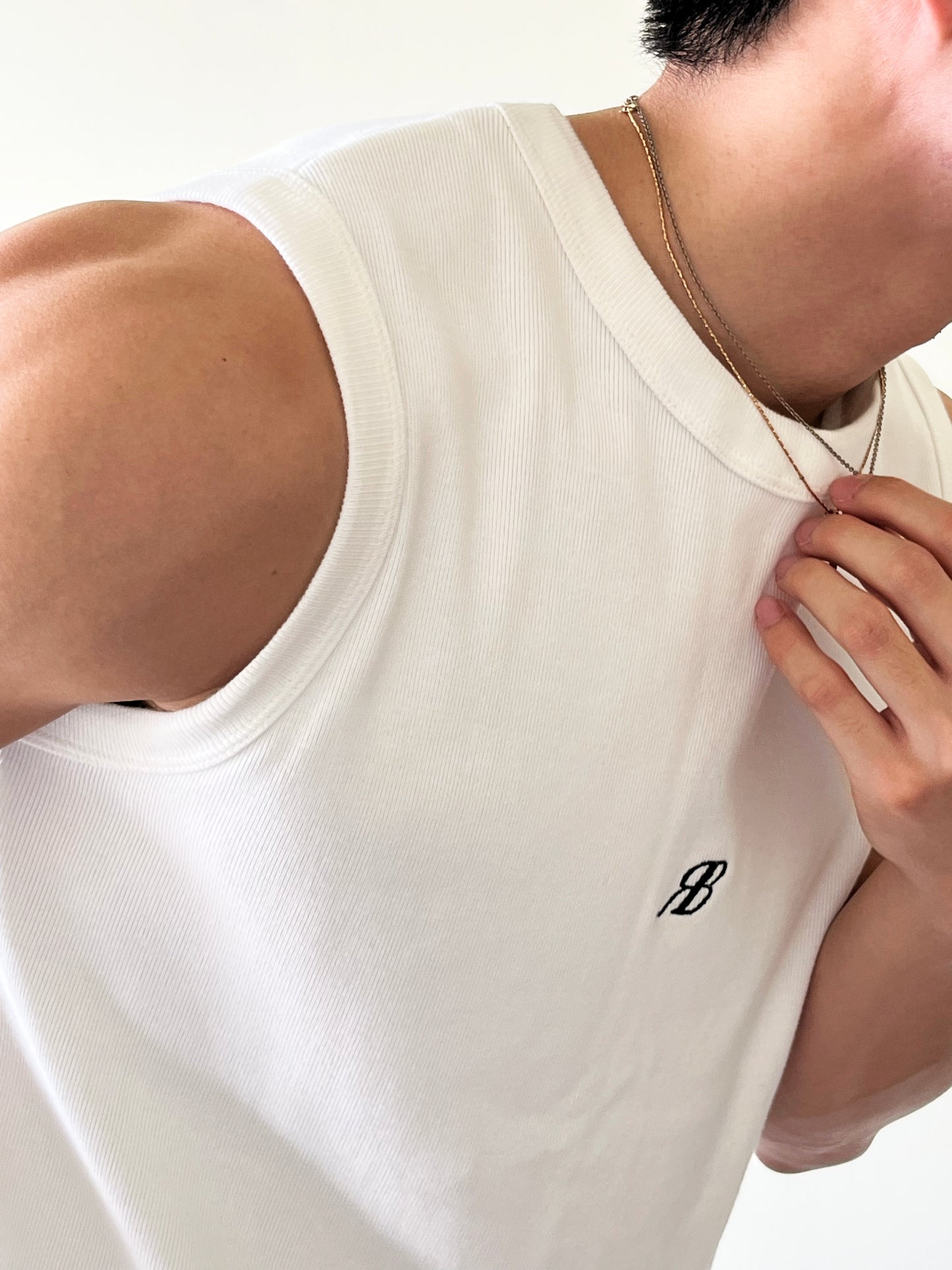 RUDEBASIC - Fitted Arm RB Tank (MAN)| Premium Thick Cotton Material Stretchy