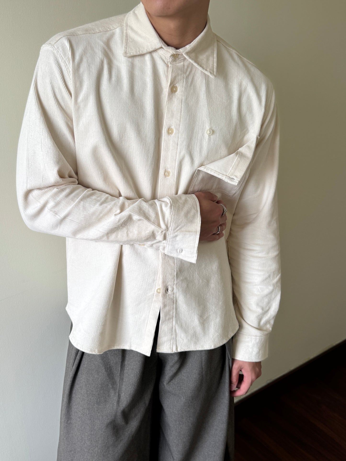RUDEBASIC - Unpocket Corduroy Overshirt | UNISEX