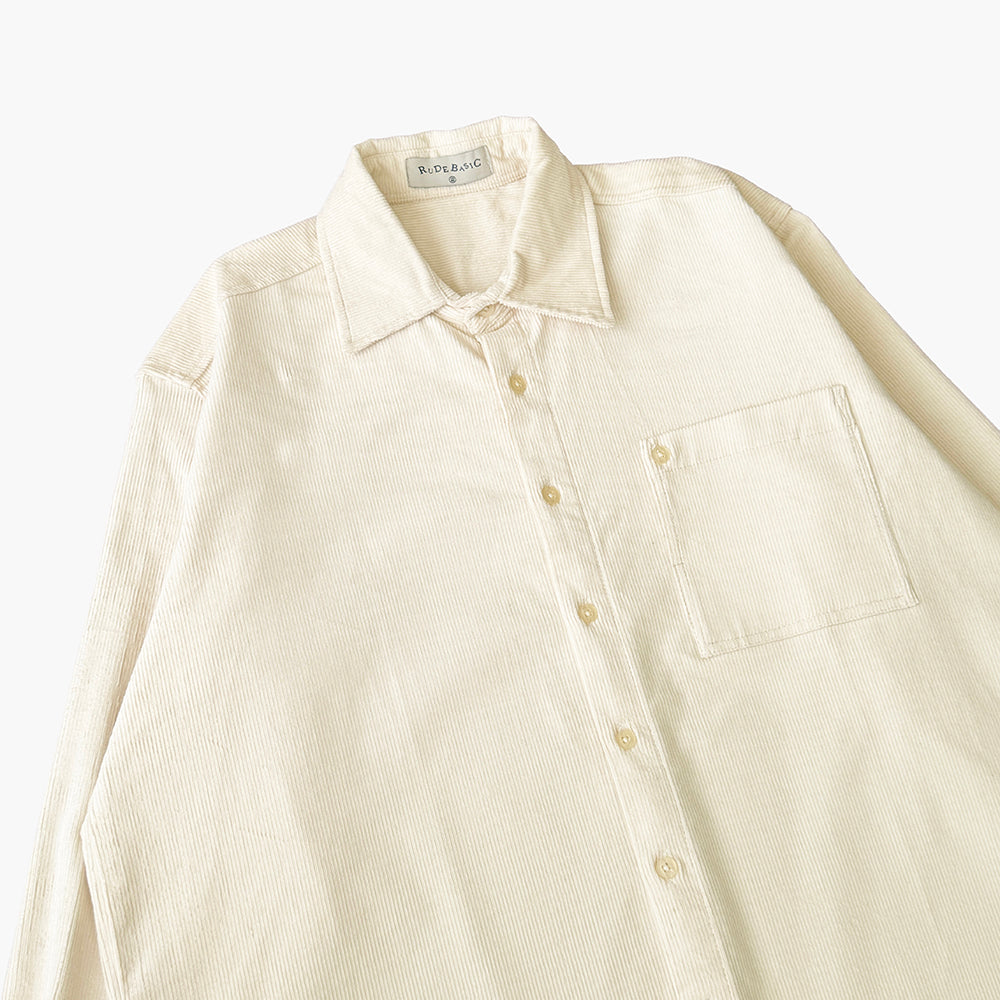 RUDEBASIC - Unpocket Corduroy Overshirt | UNISEX