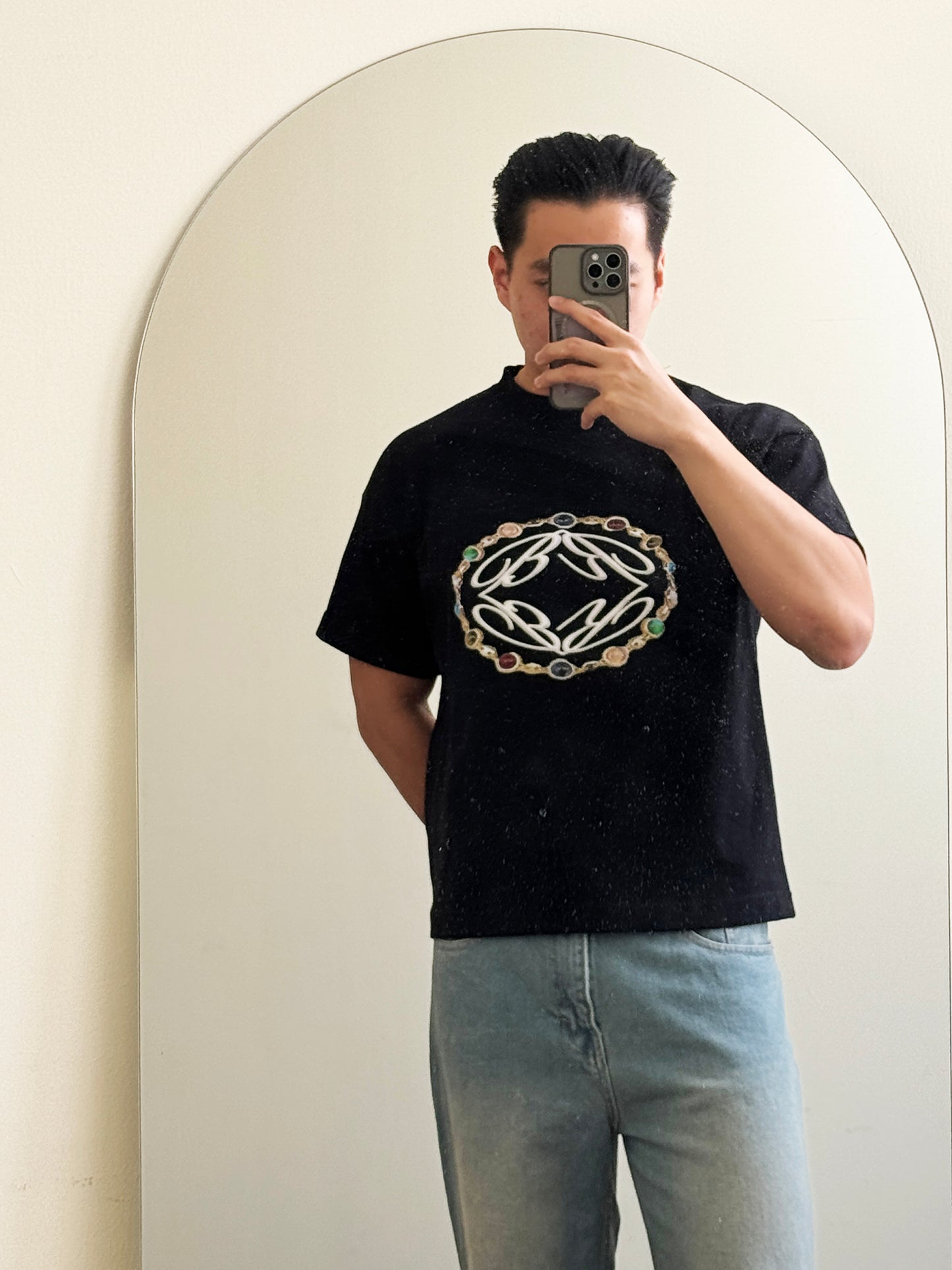 RUDEBASIC - Gems Tiny Tee | Heavyweight | Kaos hitam | Kaos pria | Kaos Grafik