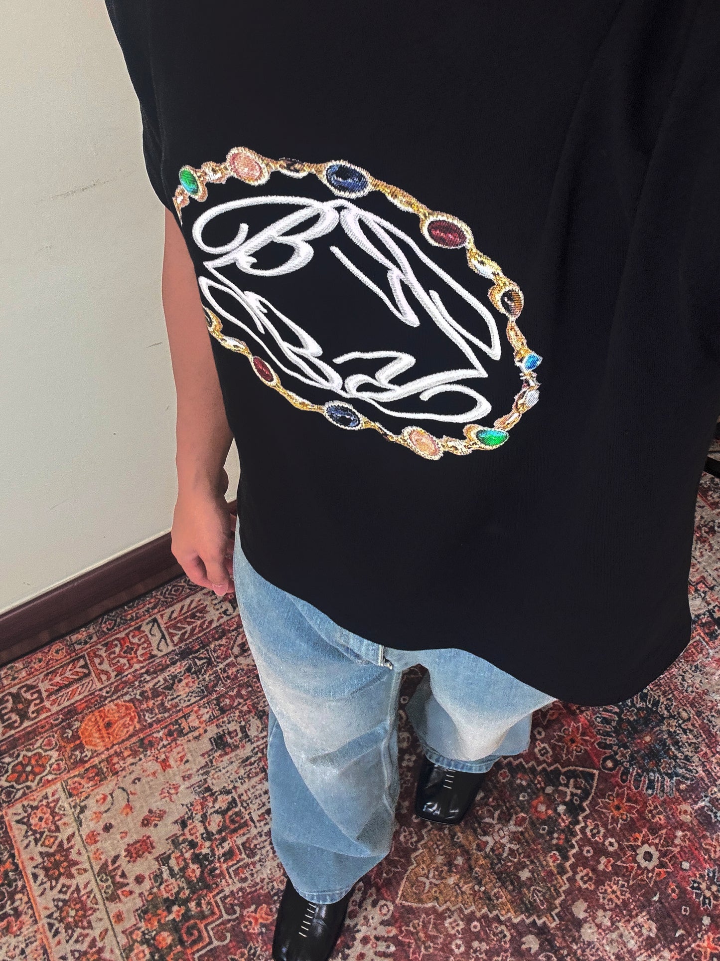 RUDEBASIC - Gems Tiny Tee | Heavyweight | Kaos hitam | Kaos pria | Kaos Grafik