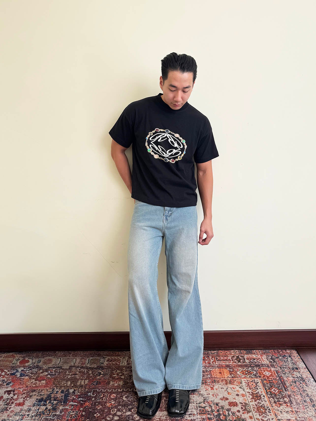 RUDEBASIC - Gems Tiny Tee | Heavyweight | Kaos hitam | Kaos pria | Kaos Grafik