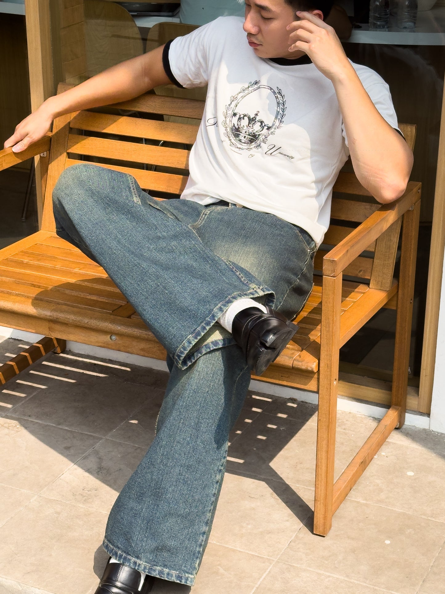 RUDEBASIC - Ringer Uni Tiny Tee | Heavy weight | Kaos ringer | kaos pria