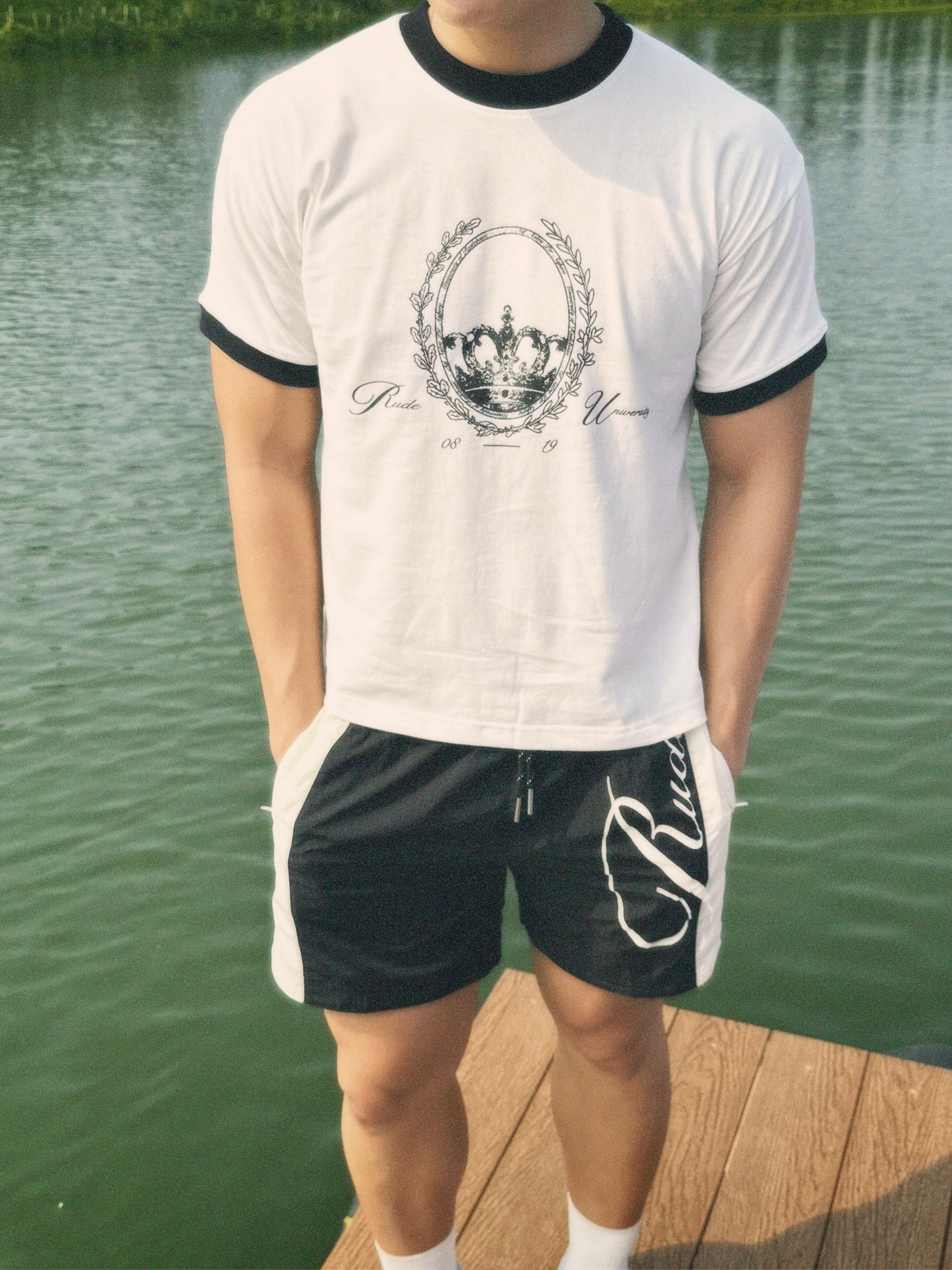 RUDEBASIC - Ringer Uni Tiny Tee | Heavy weight | Kaos ringer | kaos pria