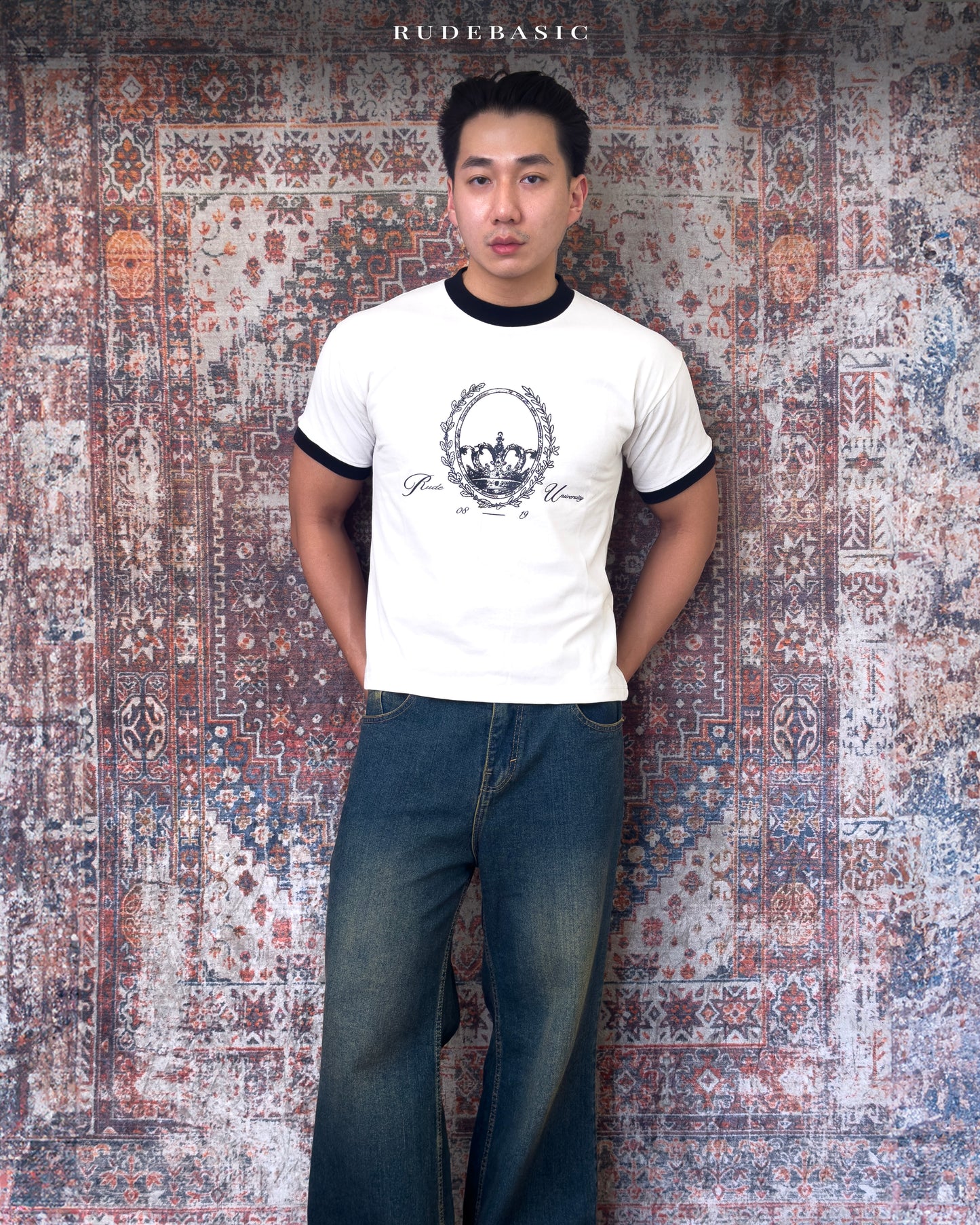 RUDEBASIC - Ringer Uni Tiny Tee | Heavy weight | Kaos ringer | kaos pria