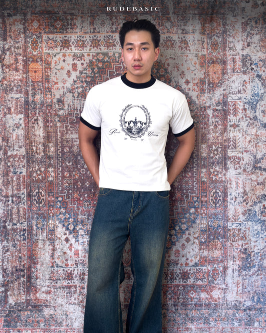 RUDEBASIC - Ringer Uni Tiny Tee | Heavy weight | Kaos ringer | kaos pria