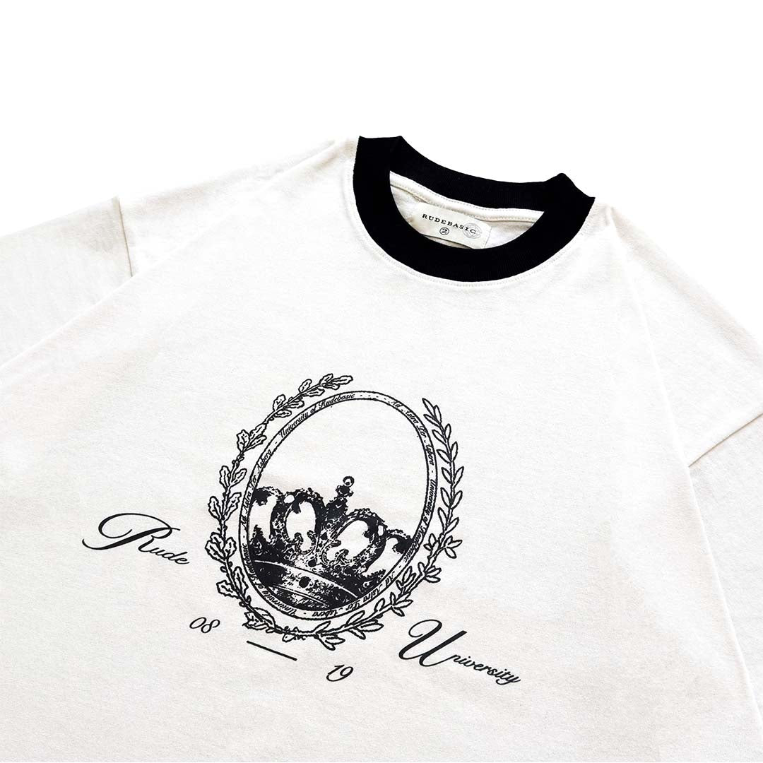 RUDEBASIC - Ringer Uni Tiny Tee | Heavy weight | Kaos ringer | kaos pria