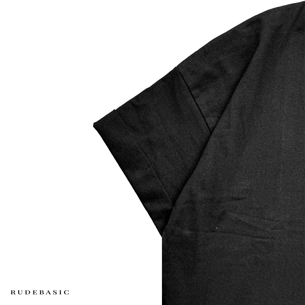 RUDEBASIC - Roll Up Blank Tiny Tee | Heavy weight | Black, Broken White,Misty
