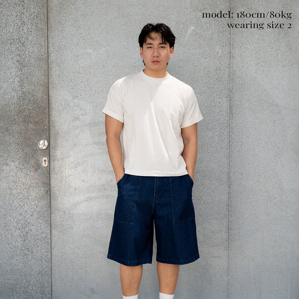 RUDEBASIC - Roll Up Blank Tiny Tee | Heavy weight | Black, Broken White,Misty