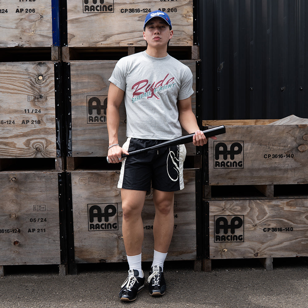 RUDEBASIC - Baseball Team Roll-up Tiny Tee - Heavy Weight Cotton [UNISEX]