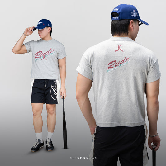 RUDEBASIC - Baseball Team Roll-up Tiny Tee - Heavy Weight Cotton [UNISEX]