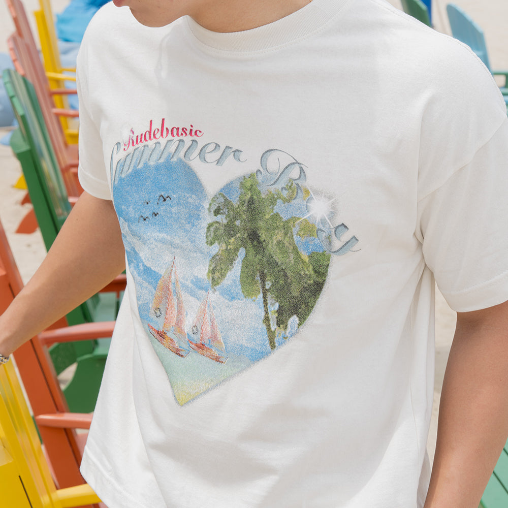 RUDEBASIC - Bay Tiny Tee - Heavy Weight Cotton [UNISEX]