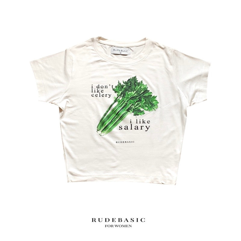 RUDEBASIC - Celery Crop Baby Tee