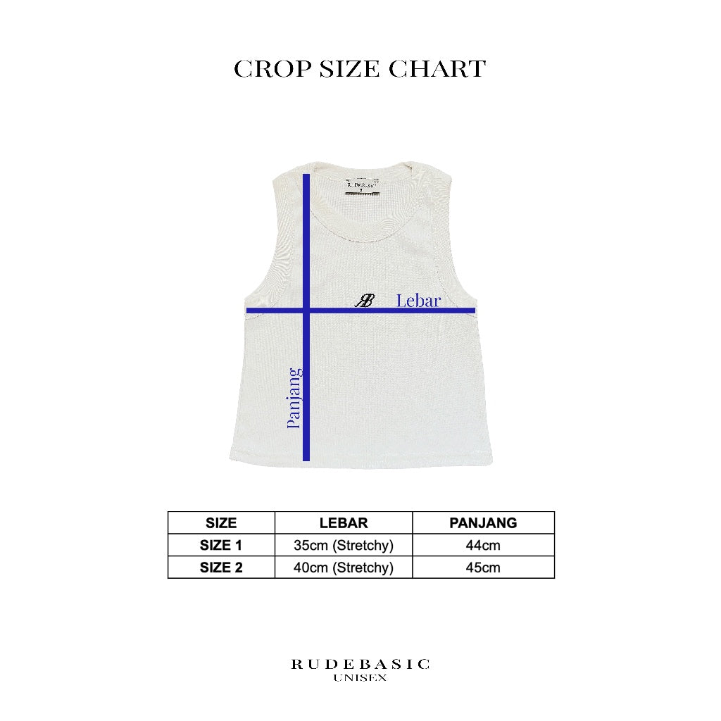 RUDEBASIC - Crop Arm Fitted Tanktop [Woman] | Premium Thick Cotton Material Stretchy