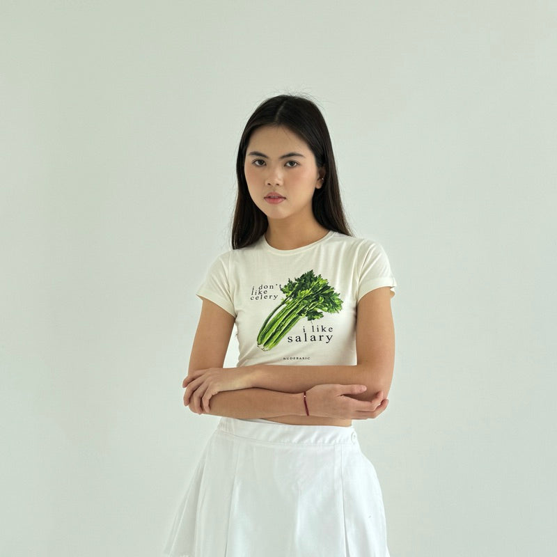 RUDEBASIC - Celery Crop Baby Tee