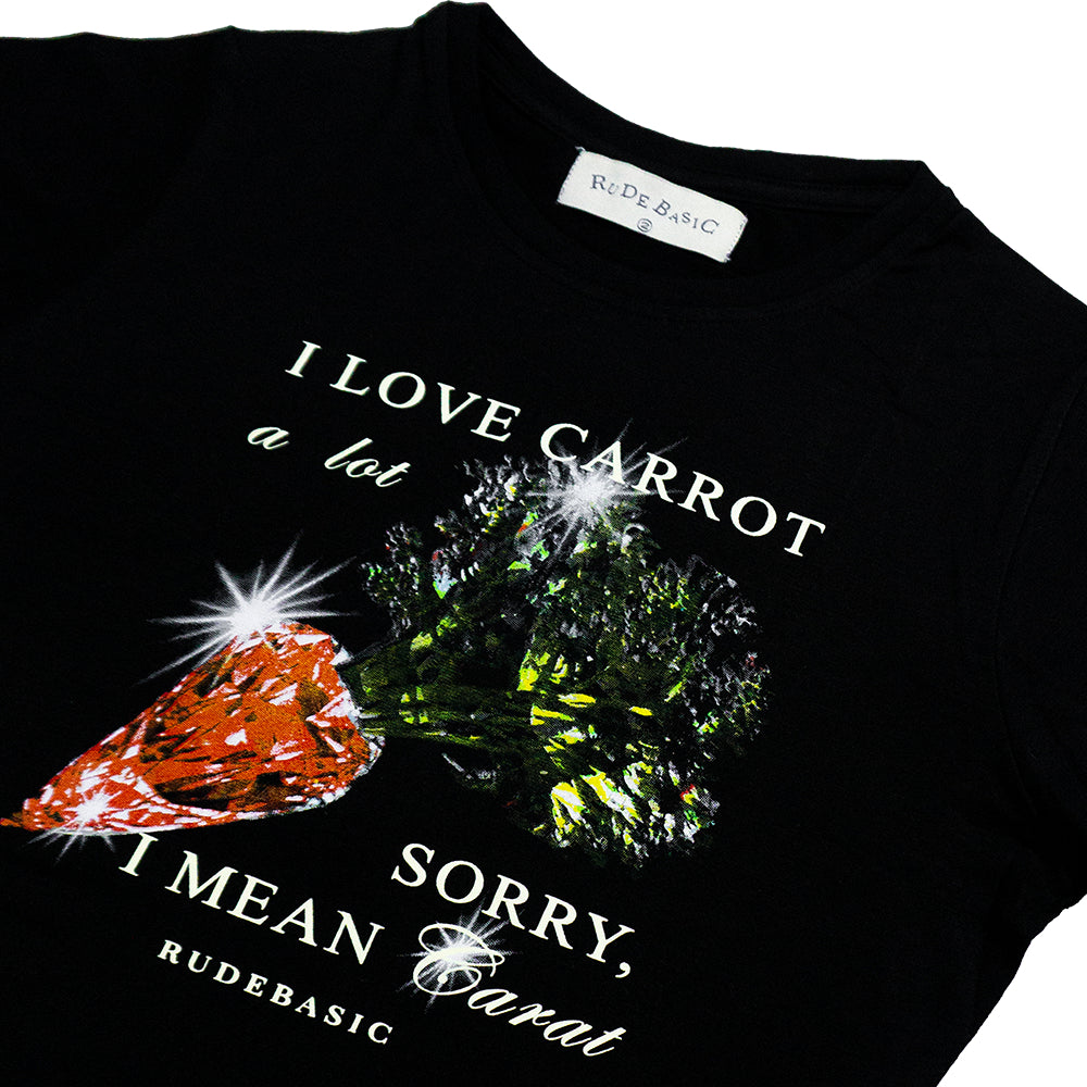 RUDEBASIC - Crop Carrot Baby Tee