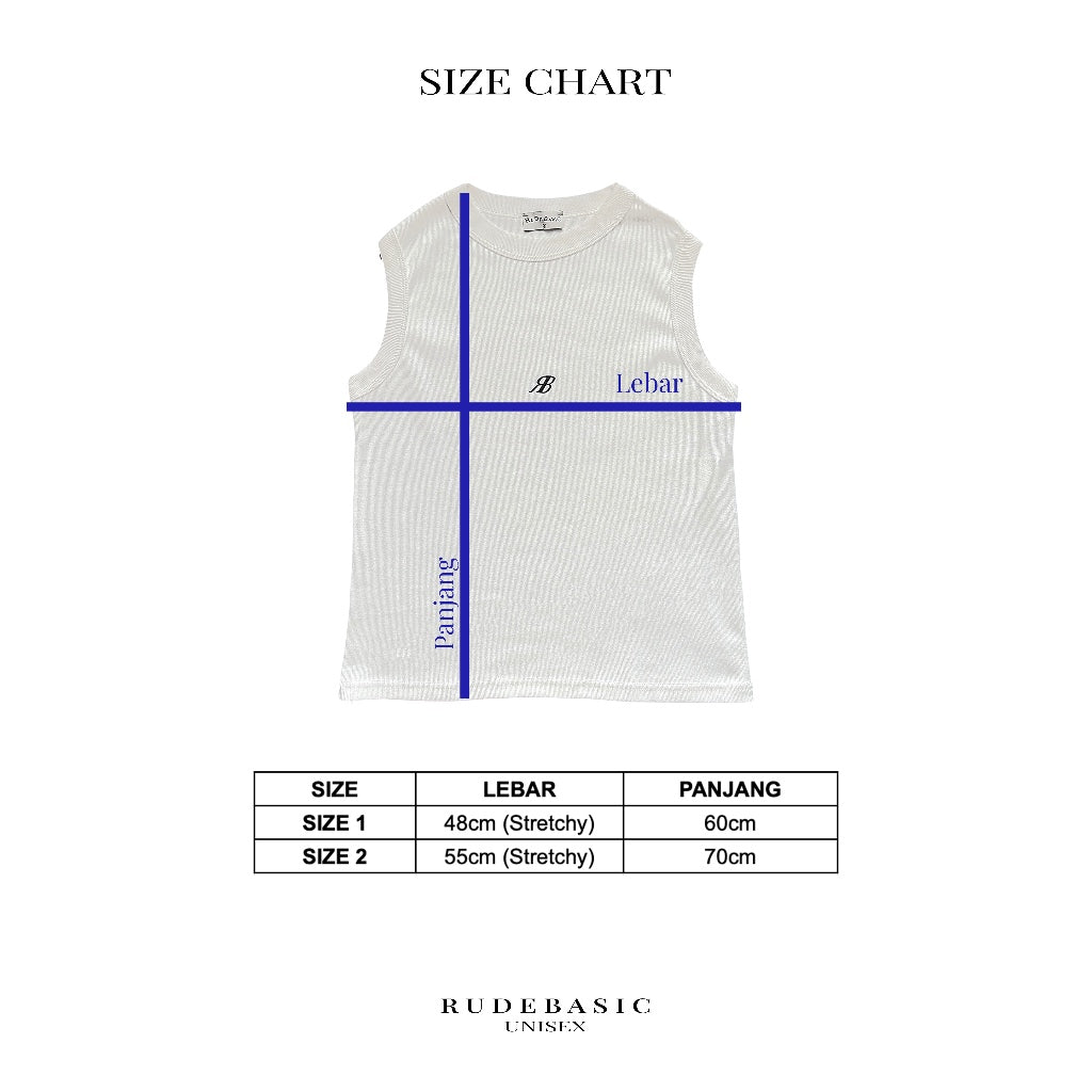 RUDEBASIC - Fitted Arm RB Tank (MAN)| Premium Thick Cotton Material Stretchy