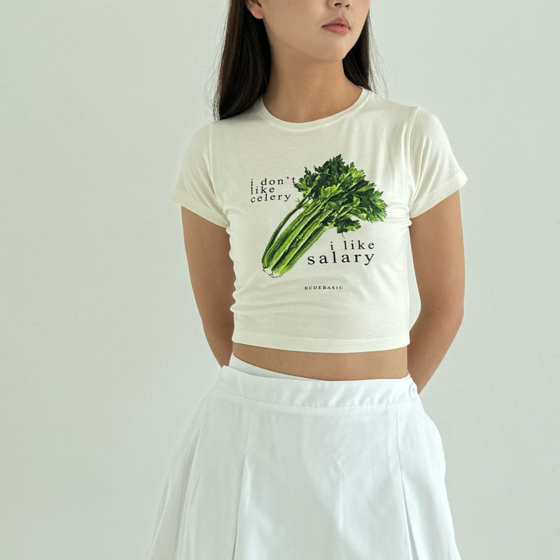 RUDEBASIC - Celery Crop Baby Tee