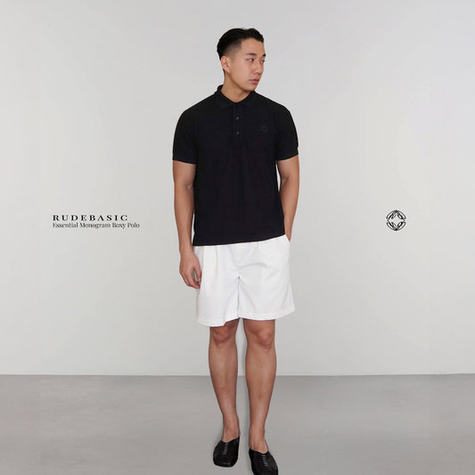 RUDEBASIC - Essential Monogram Boxy Polo | Polo Pria | Polo Simple