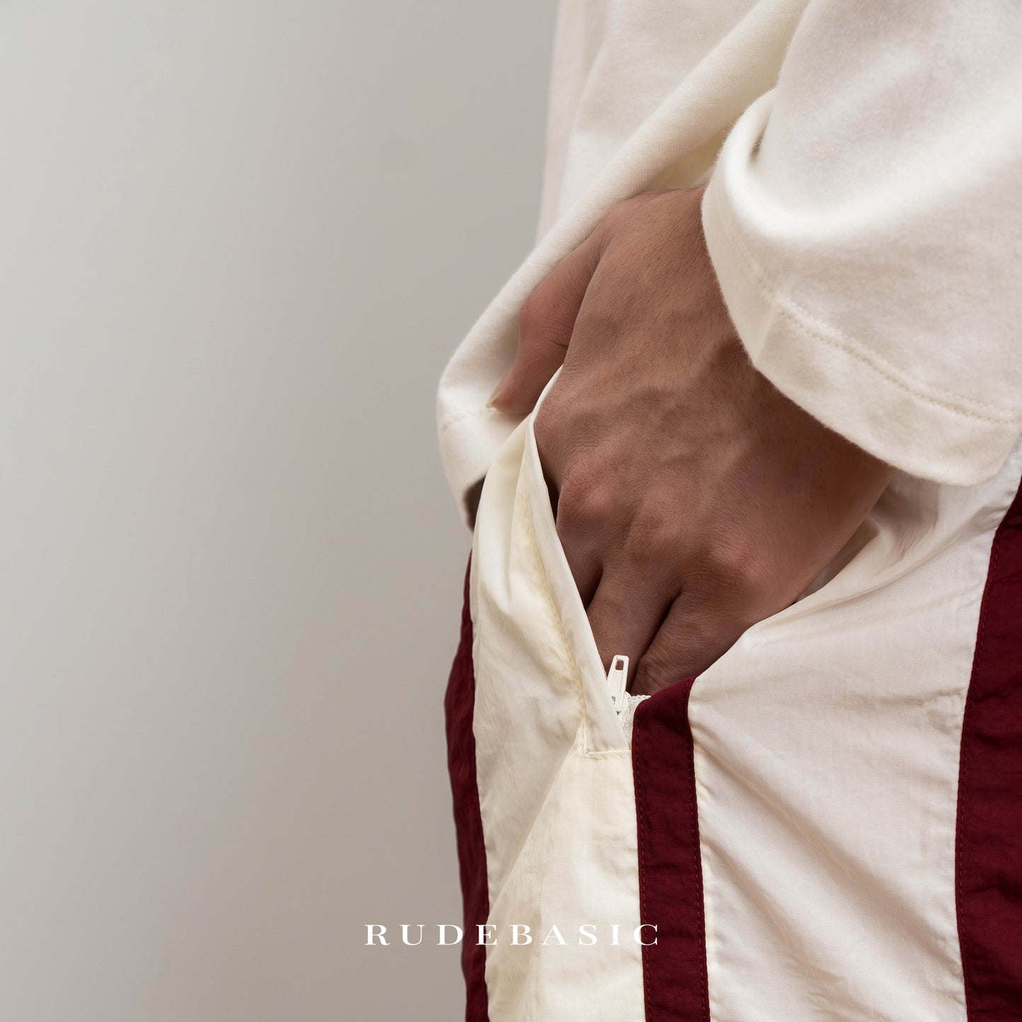 RUDEBASIC - Berry Block Rude Parachute | Unisex | Celana pria | Celana pendek | celana nylon | nylon shorts