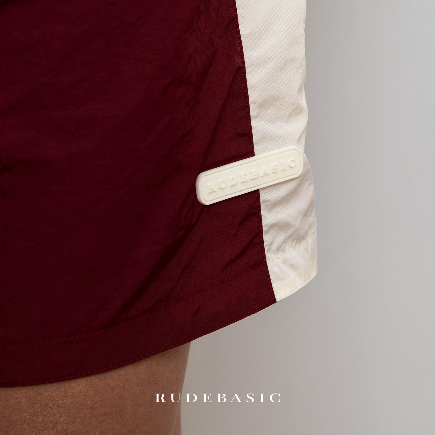 RUDEBASIC - Berry Block Rude Parachute | Unisex | Celana pria | Celana pendek | celana nylon | nylon shorts
