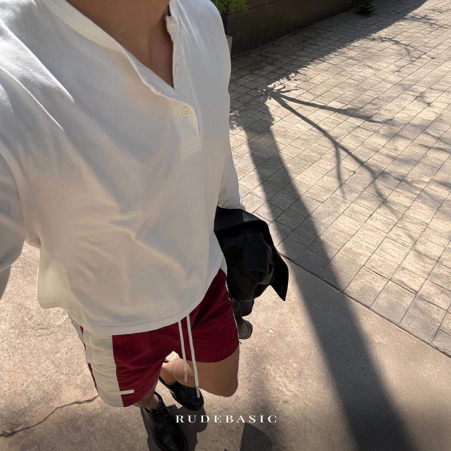 RUDEBASIC - Berry Block Rude Parachute | Unisex | Celana pria | Celana pendek | celana nylon | nylon shorts