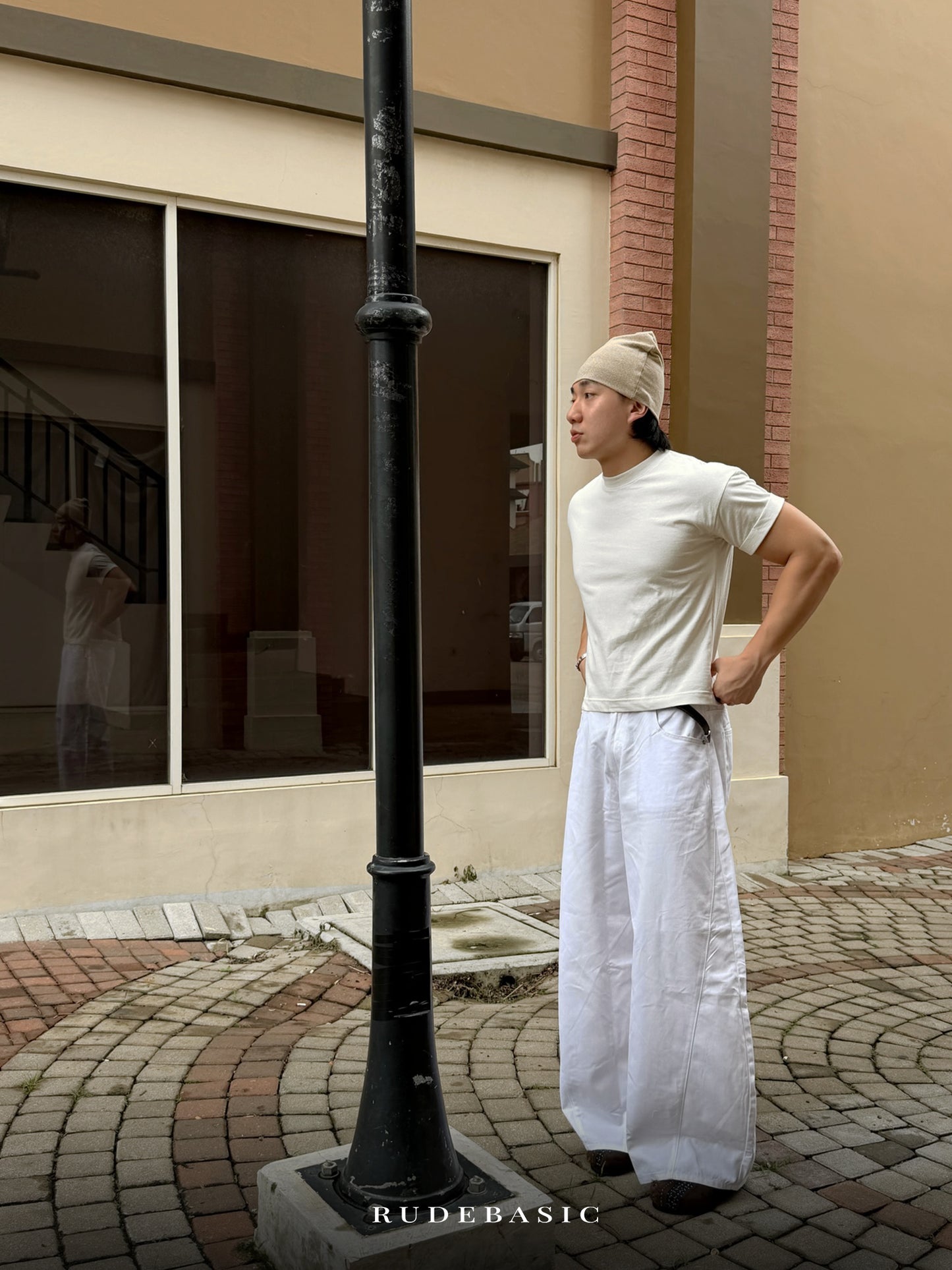 RUDEBASIC - John Barrel Pants | Fine Cotton Twill | Unisex | Celana barrel | Celana balon | Celana panjang