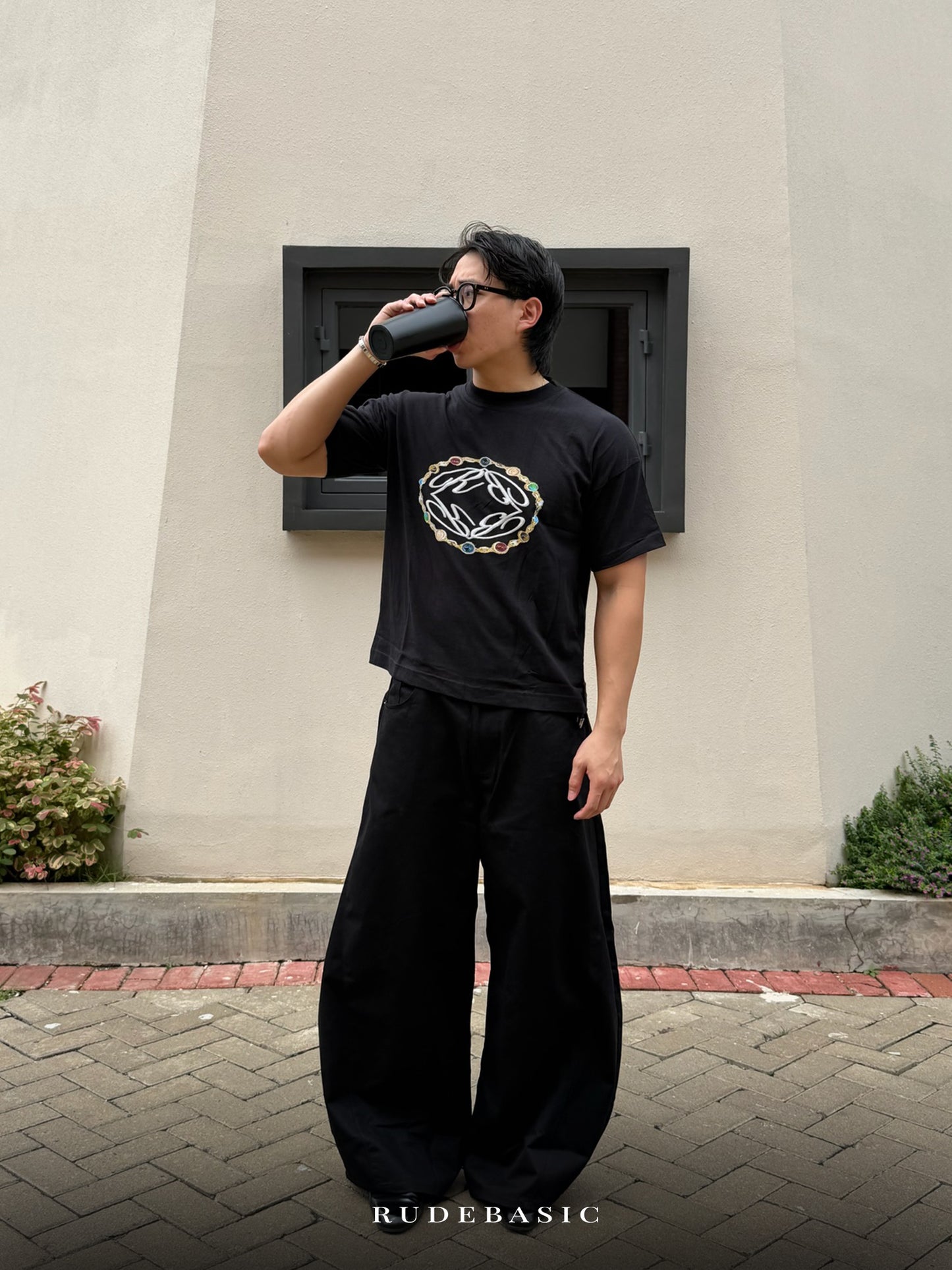 RUDEBASIC - John Barrel Pants | Fine Cotton Twill | Unisex | Celana barrel | Celana balon | Celana panjang