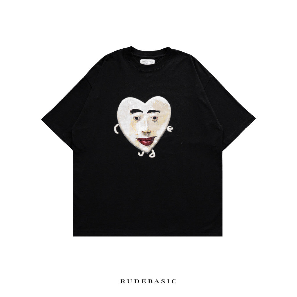 RUDEBASIC - Uglie Rudie Oversized Tee | Heavy Weight Cotton | Kaos Oversize | Kaos Hitam Pria