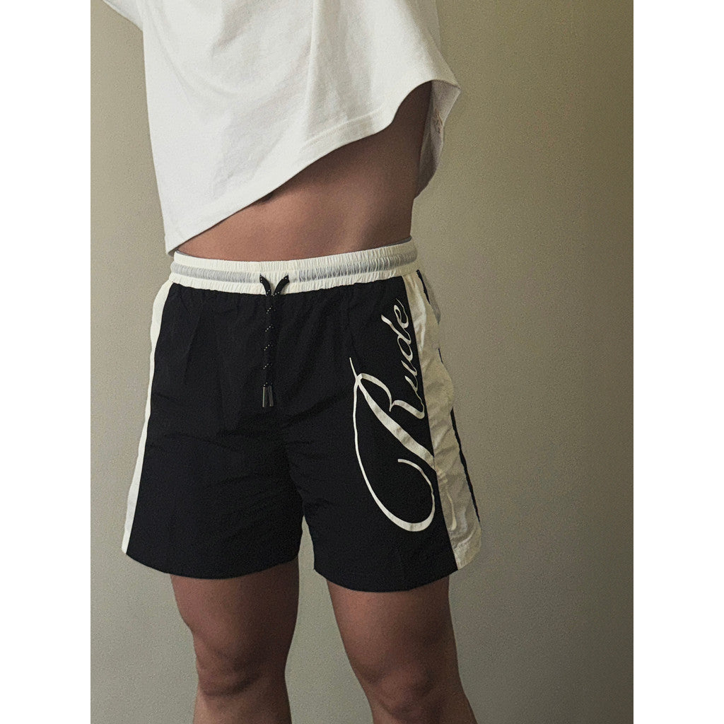 RUDEBASIC - Block Rude Parachute Shorts | Celana pendek | Celana Olahraga | Celana parasut | Celana unisex
